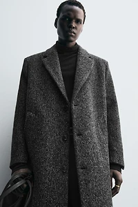 MANTEAU MÉLANGE LAINE STRUCTURÉ