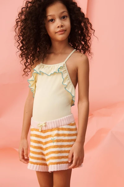 LIMITED EDITION EMBROIDERED CONTRAST SWIMSUIT