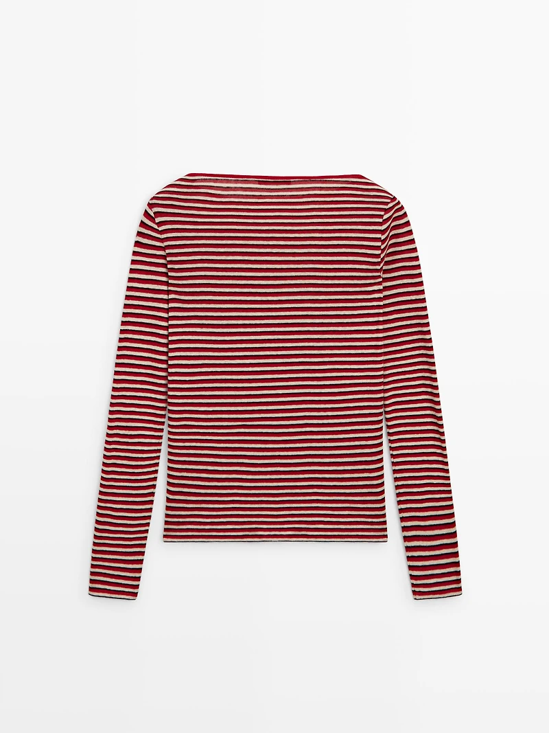 Striped long sleeve T-shirt