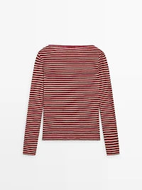 Striped long sleeve T-shirt