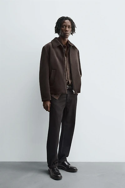 BLOUSON REGULAR FIT EN VELOURS