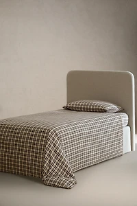 DRAP-HOUSSE ENFANT FLANELLE CARREAUX NOËL