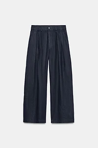 PLEATED LINEN PANTS ZW COLLECTION
