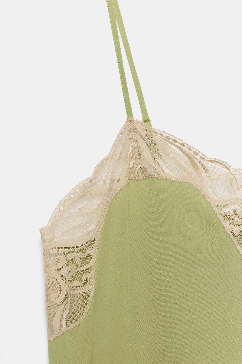 ROBE SATINÉE DENTELLE ZW COLLECTION
