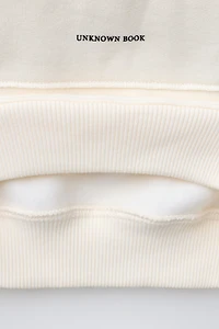 PATCH AND FLOCKED TEXT SWEATSHIRT