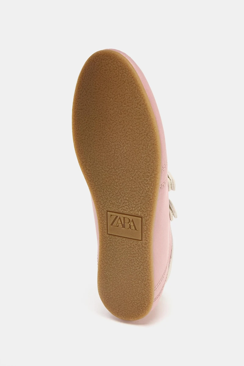 BALLERINES SURPIQÛRES EFFET SATINÉ