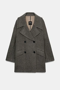ZW COLLECTION DOUBLE-BREASTED WOOL COAT
