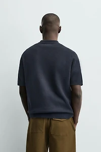 KNIT ZIP POLO SHIRT