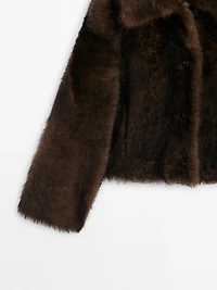 Short natural fur coat