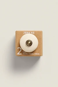 LOT BOUTONS DE PORTE CÉRAMIQUE MATE (LOT DE 2)