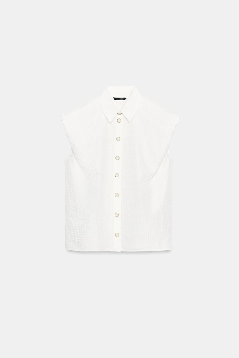 CHEMISE À MANCHES BOUFFANTES