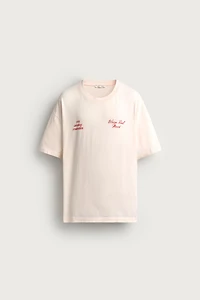 T-SHIRT RELAXED FIT À INSCRIPTIONS DÉLAVÉES