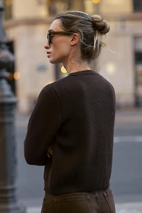 GOLDEN BUTTON KNIT CARDIGAN