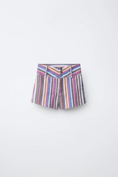 WIDE WAIST STRIPED SHORTS
