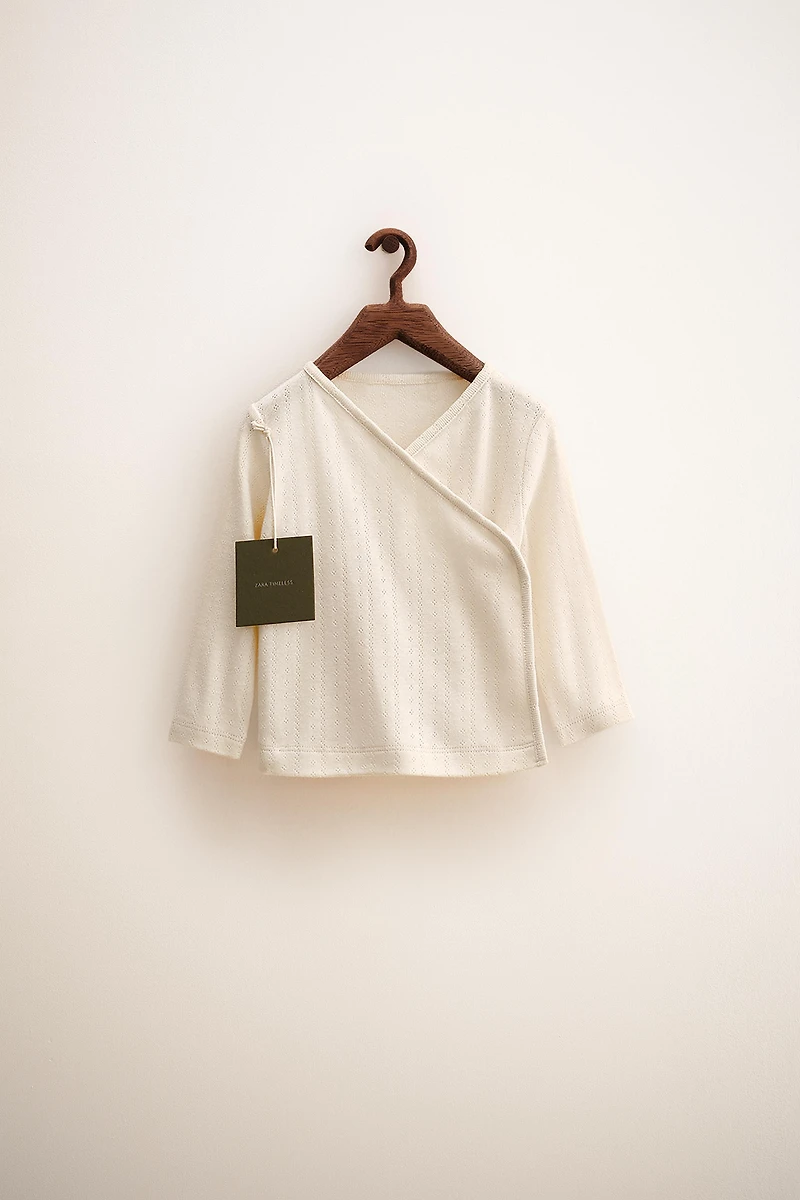 ZARA TIMELESS - POINTELLE KIMONO T-SHIRT