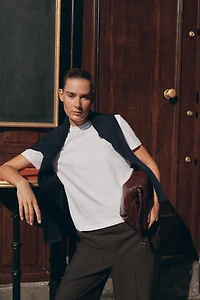 DOUBLE WAIST STRAIGHT LEG PANTS