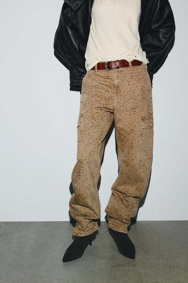 JEAN TRF BAGGY BALLOON IMPRIMÉ ANIMAL