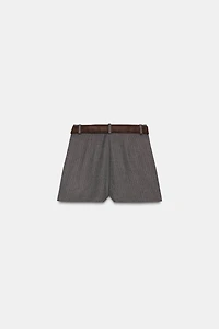 BELTED PLEATED SKORT