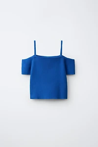 RIB KNIT STRIPED TOP