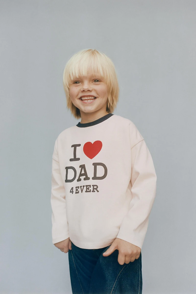 CONTRAST TEXT T-SHIRT