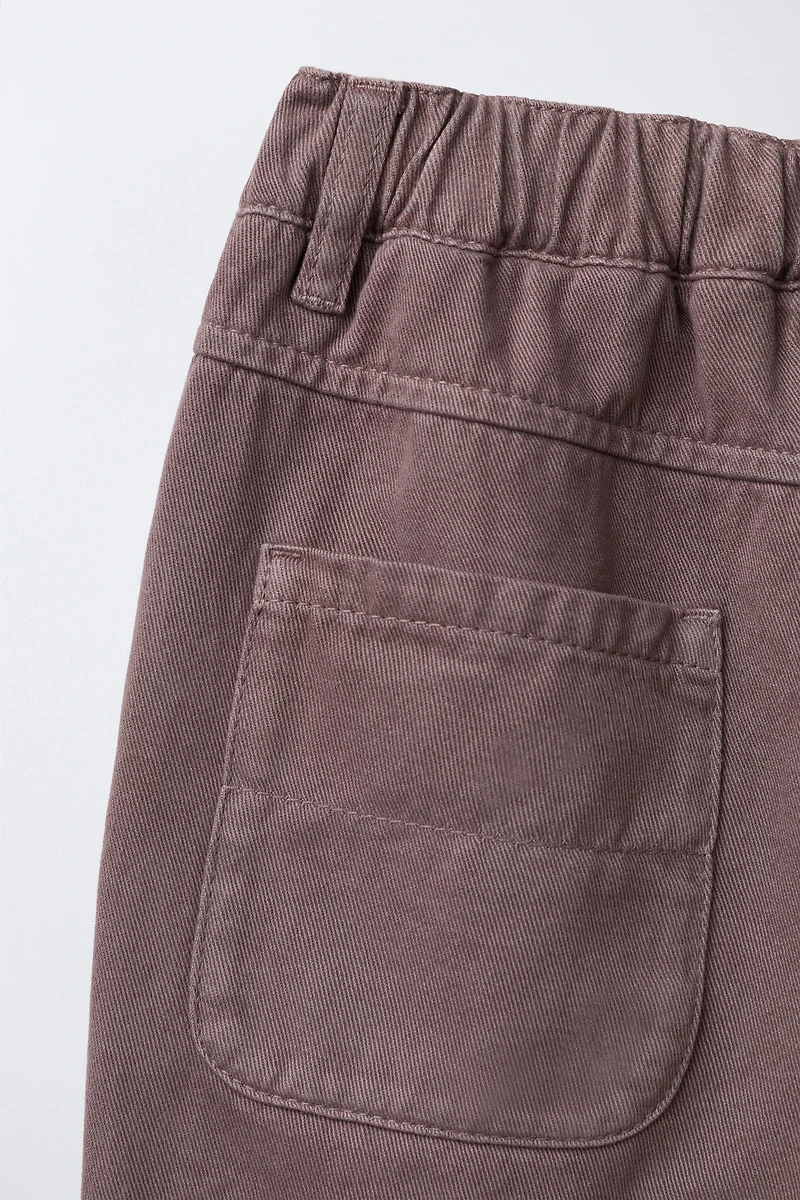 SOFT TOUCH BAGGY PANTS WITH TOPSTITCHING