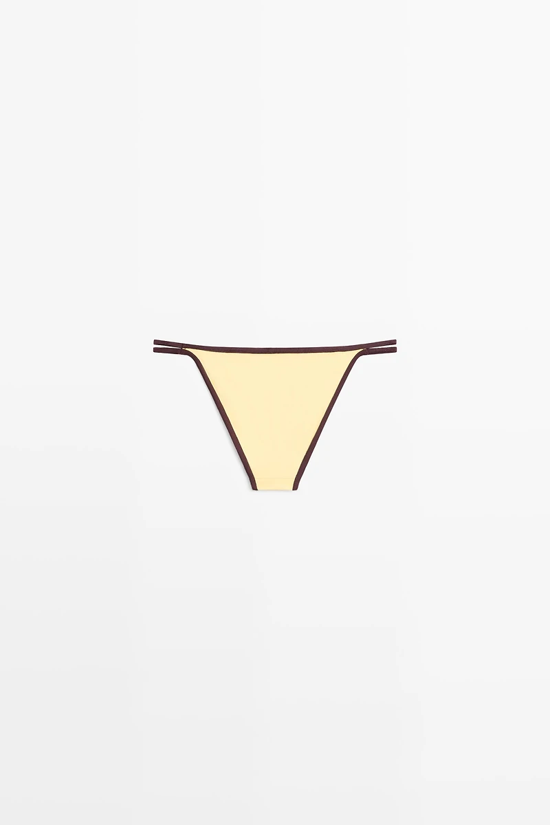 Bas de bikini contrastant