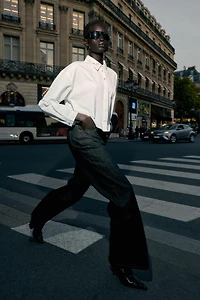 POPLIN SHIRT WITH JEWEL BEADS