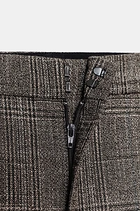 PANTALON BALLOON À CARREAUX AVEC LAINE ZW COLLECTION