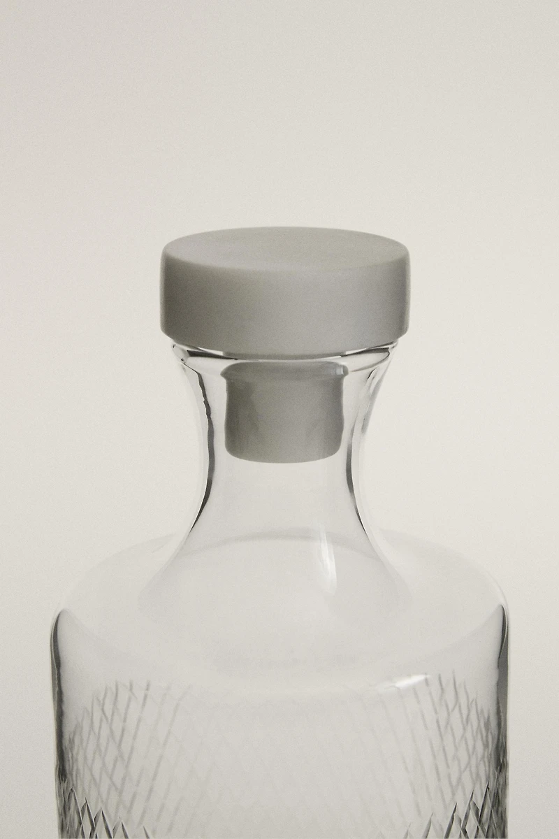 ENGRAVED GLASS BOTTLE