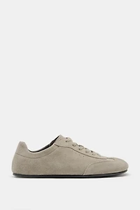 SPLIT SUEDE FLAT SPORTS SHOES