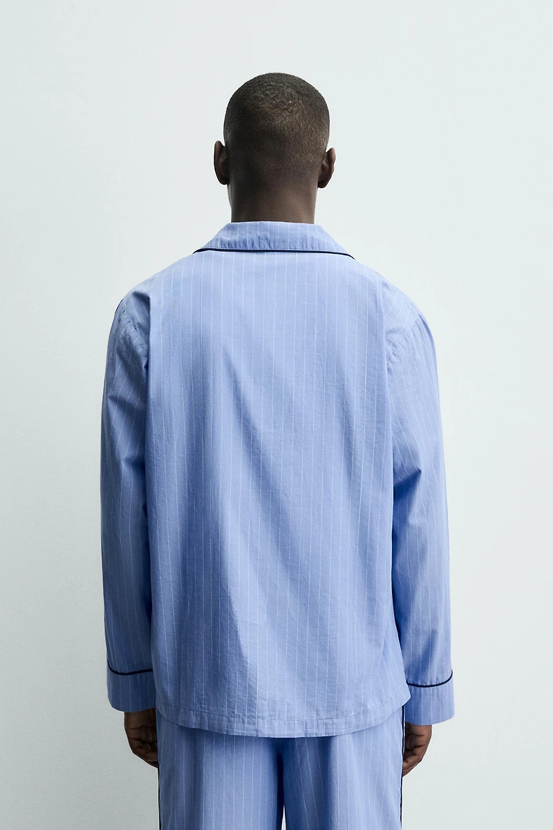 PAJAMA SET WITH CONTRAST PIPING