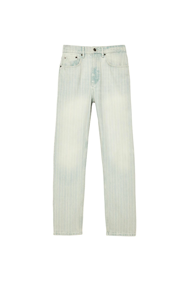 HERRINGBONE STRAIGHT FIT JEANS