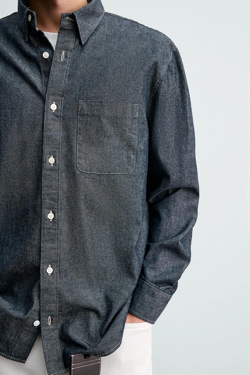 RELAXED FIT DENIM SHIRT