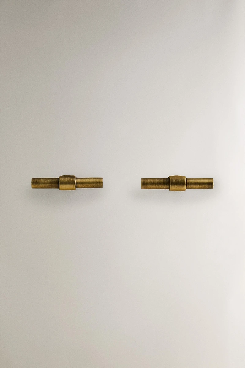 SET OF GOLD METALLIC KNOBS (SET OF 2