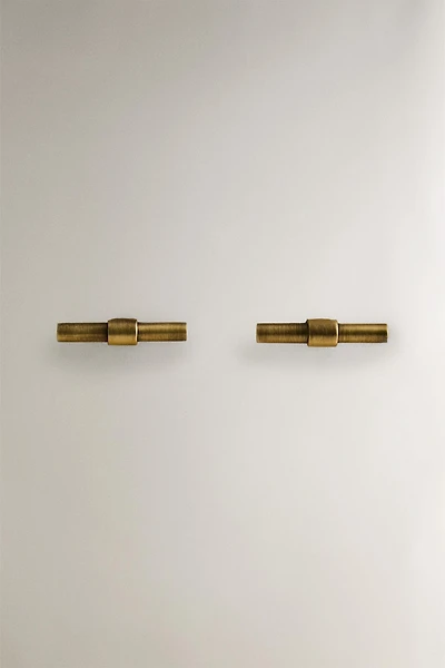 SET OF GOLD METALLIC KNOBS (SET OF 2