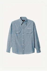 EMBROIDERED BOXY FIT CHAMBRAY SHIRT WILLY CHAVARRIA X ZARA