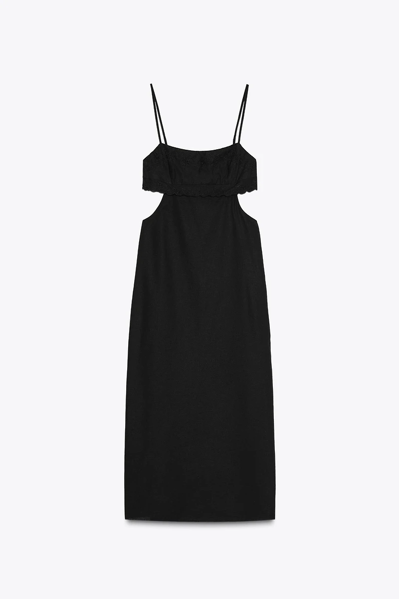 CUT OUT EMBROIDERED DRESS