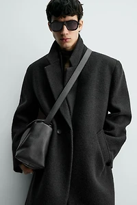 MANTEAU EN LAINE STRUCTURÉE BOUCLÉE