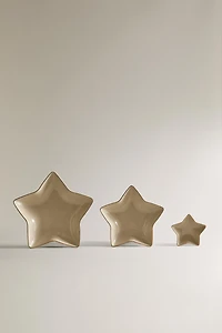 CHRISTMAS STAR STONEWARE PLATE
