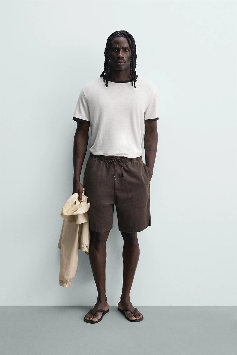 SHORT RELAXED FIT DÉLAVÉ