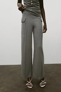 PIQUÉ PANTS WITH POCKETS