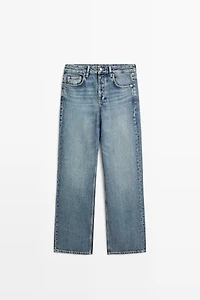 Jean wide leg taille moyenne