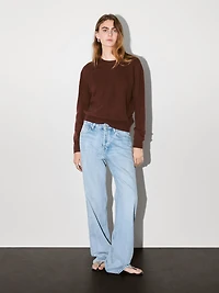 Pull col rond 100 % cachemire