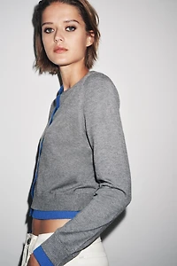 COMBINATION KNIT JACKET