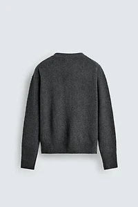 RELAXED FIT WOOL BLEND CARDIGAN