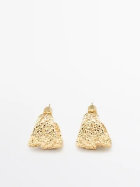 Braided textured hoop earrings