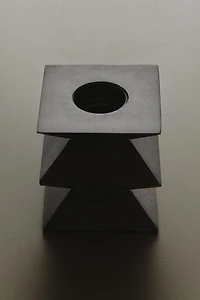 WOODEN PRISM CANDLESTICK