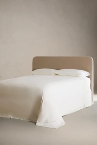 SATEEN FLAT SHEET WITH CROCHET BORDER