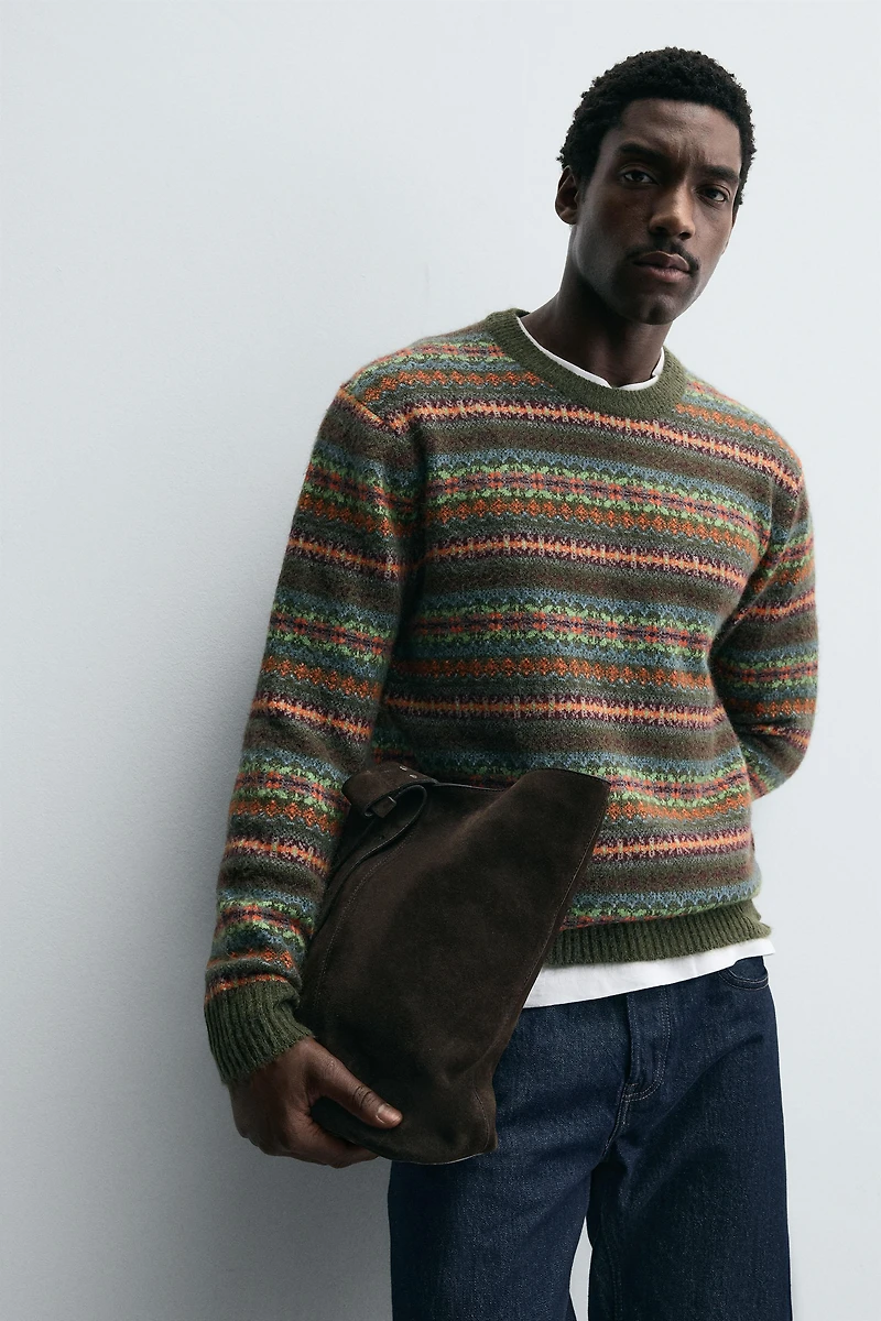 GEOMETRIC JACQUARD SWEATER