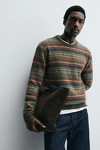 GEOMETRIC JACQUARD SWEATER